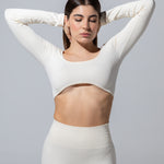 SEAMLESS RIBBED SUNSET LONG SLEEVE TOP