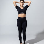 SEAMLESS RIBBED SUNSET CROP TOP