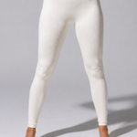 SEAMLESS RIBBED SUNSET LEGGING — CREAM