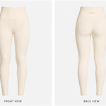 SEAMLESS RIBBED SUNSET LEGGING — CREAM